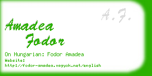 amadea fodor business card